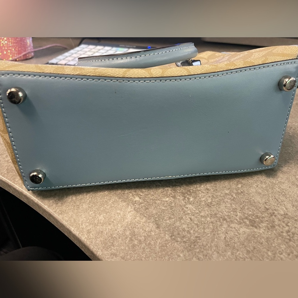 Coach Beige and Light Blue Satchel & Wallet Set - Picture 14 of 15
